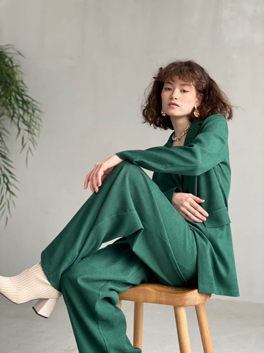 9318 Костюм брючный изумрудный - Martichelli фото 9