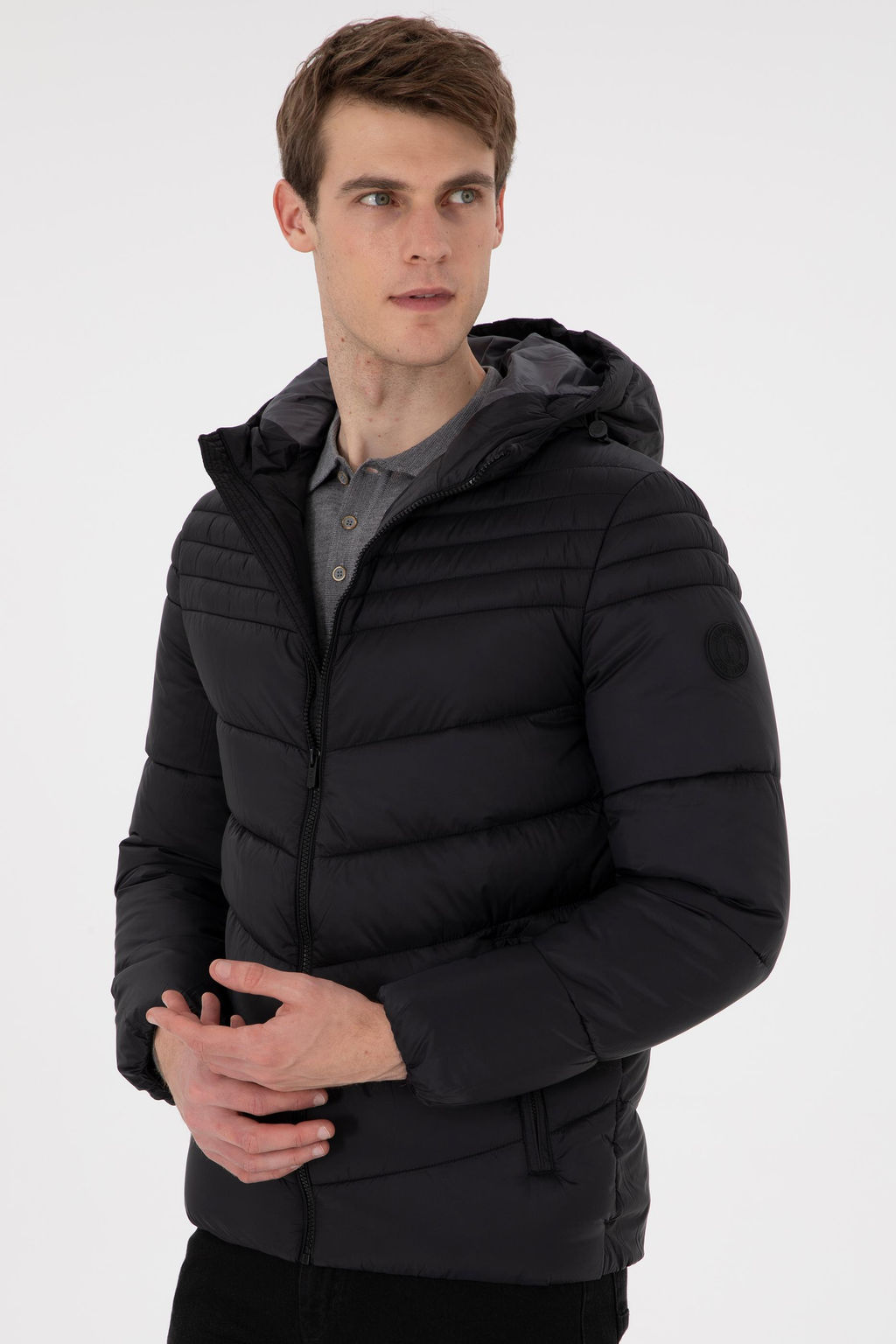 Мужское черное пальто Неожиданная скидка в корзине - U.s. polo assn фото 3