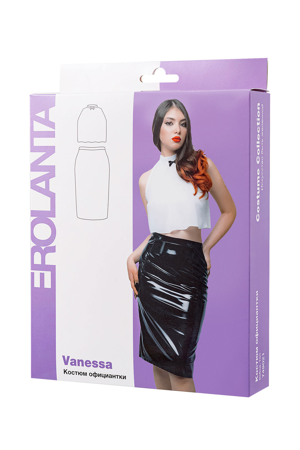 Костюм официантки Erolanta Vanessa (юбка, топ) черно-белый (42-44)