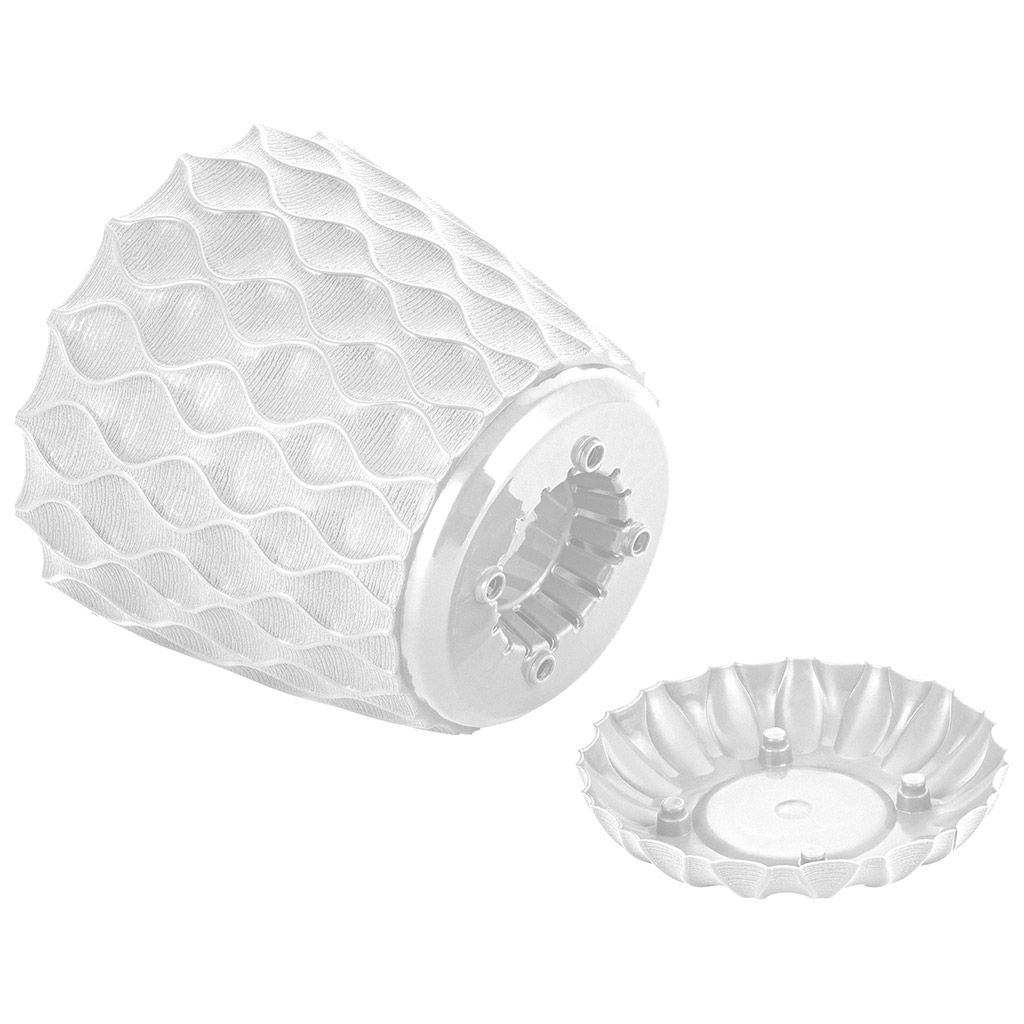 Ingreen Горшок для цветов пластмассовый Wave 1,4л, д14,5см, h13,2см, с дренажной сеткой и съемным поддоном, белоснежный жасмин (Россия) - Домашняя мода фото 4