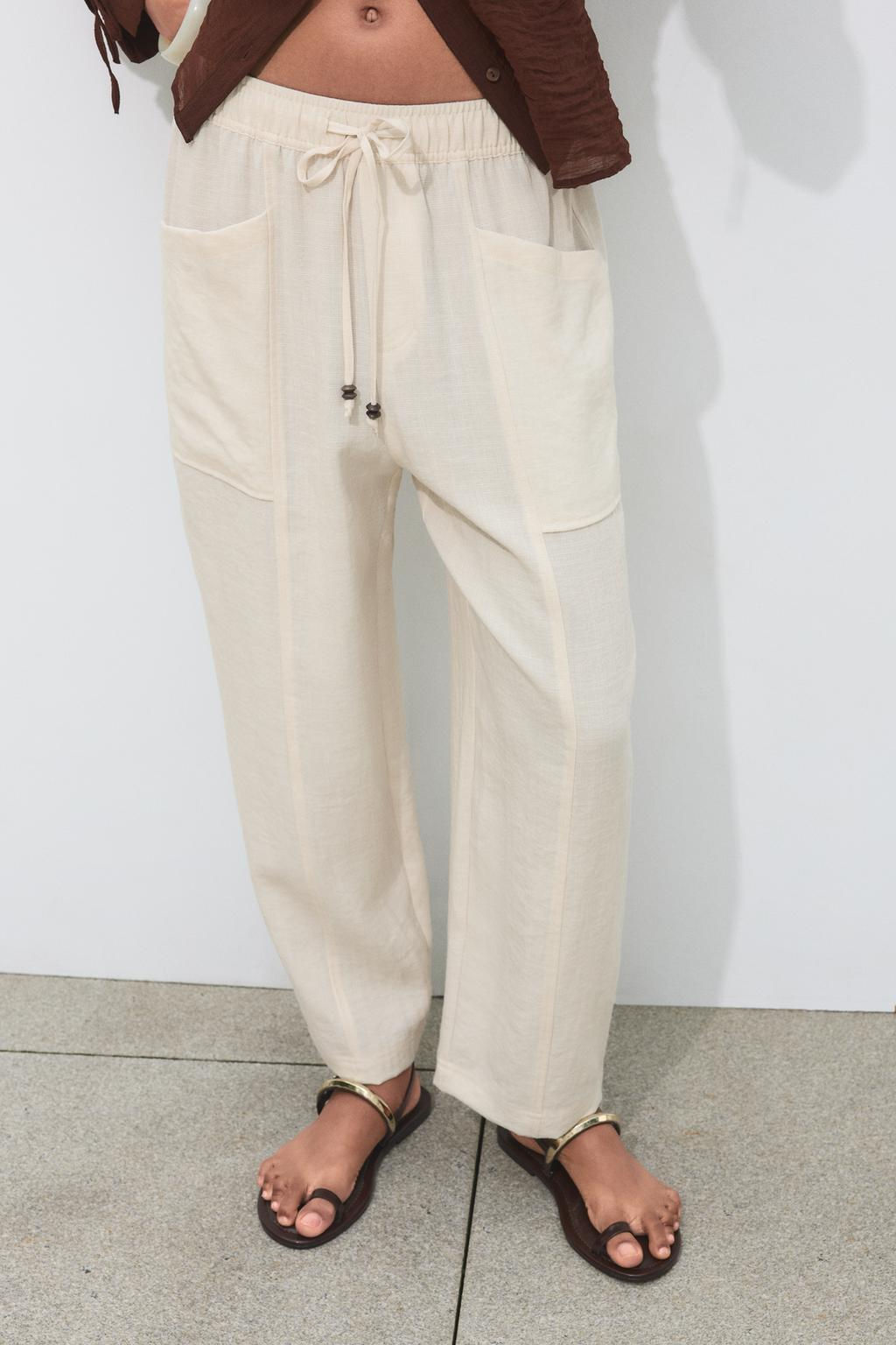 RUSTIC TROUSERS WITH ELASTIC WAIST - Zara фото 10