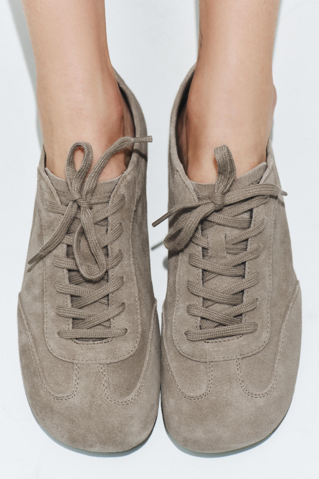 ZAPATO PLANO DEPORTIVO SERRAJE / Verde Caqui - Zara фото 4