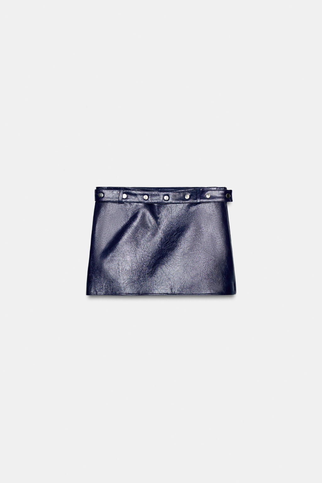 LOW-RISE FAUX LEATHER MINI SKIRT WITH STUDS - Zara фото 6