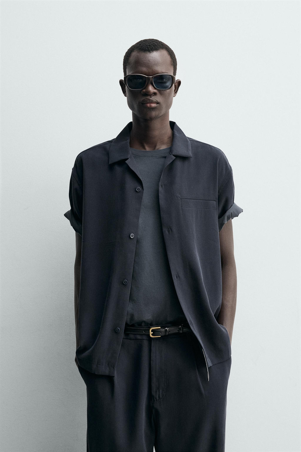 CAMISA FLUIDA RELAXED FIT / Gris azul - Zara фото 2