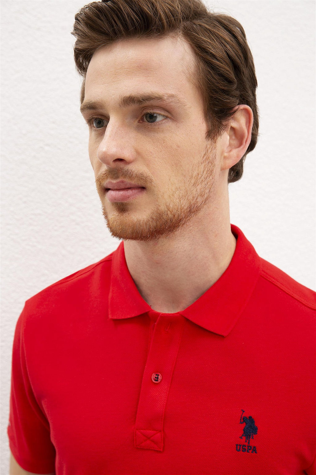Мужская красная базовая футболка с воротником-поло Неожиданная скидка в корзине - U.s. polo assn фото 2
