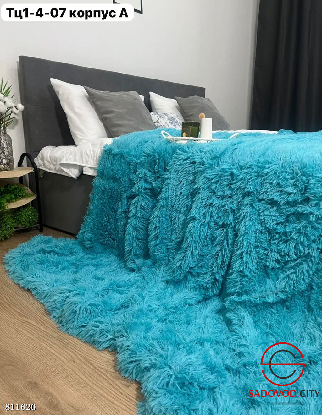 Плед пушистый покрывало евро