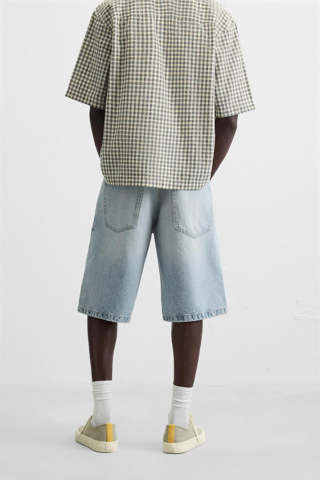 BAGGY FIT DENIM BERMUDA SHORTS - Zara фото 13