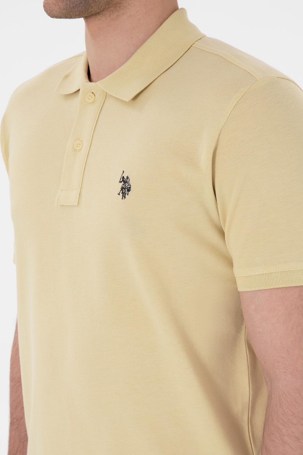 Erkek Slim Fit Polo Yaka A__k Haki Basic Ti__rt Sepette S_rpriz _ndirim - U.s. polo assn фото 7