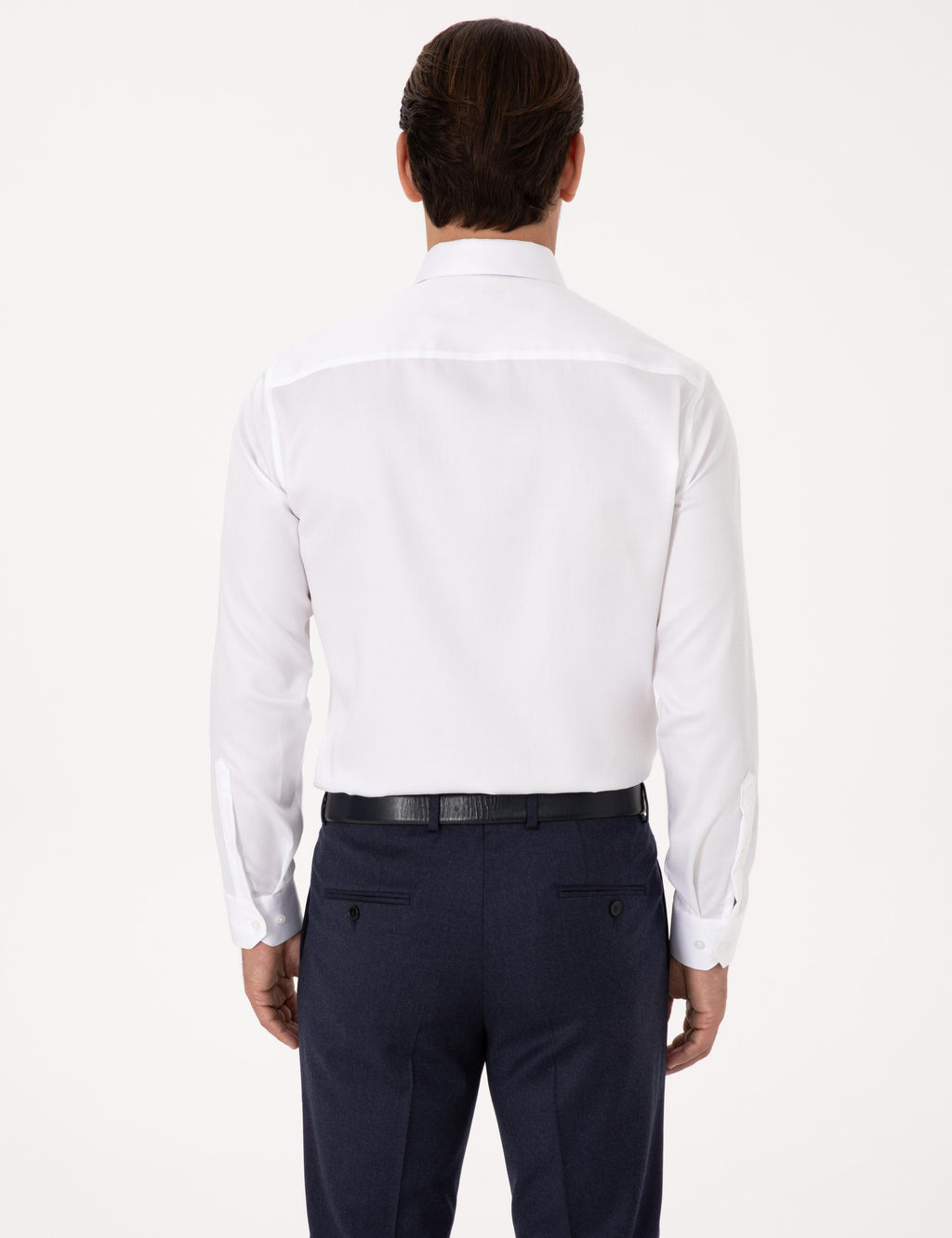 Beyaz Slim Fit %100 Pamuk Non Iron Kolay _t_lenebilir Klasik G_mlek - Cacharel фото 5