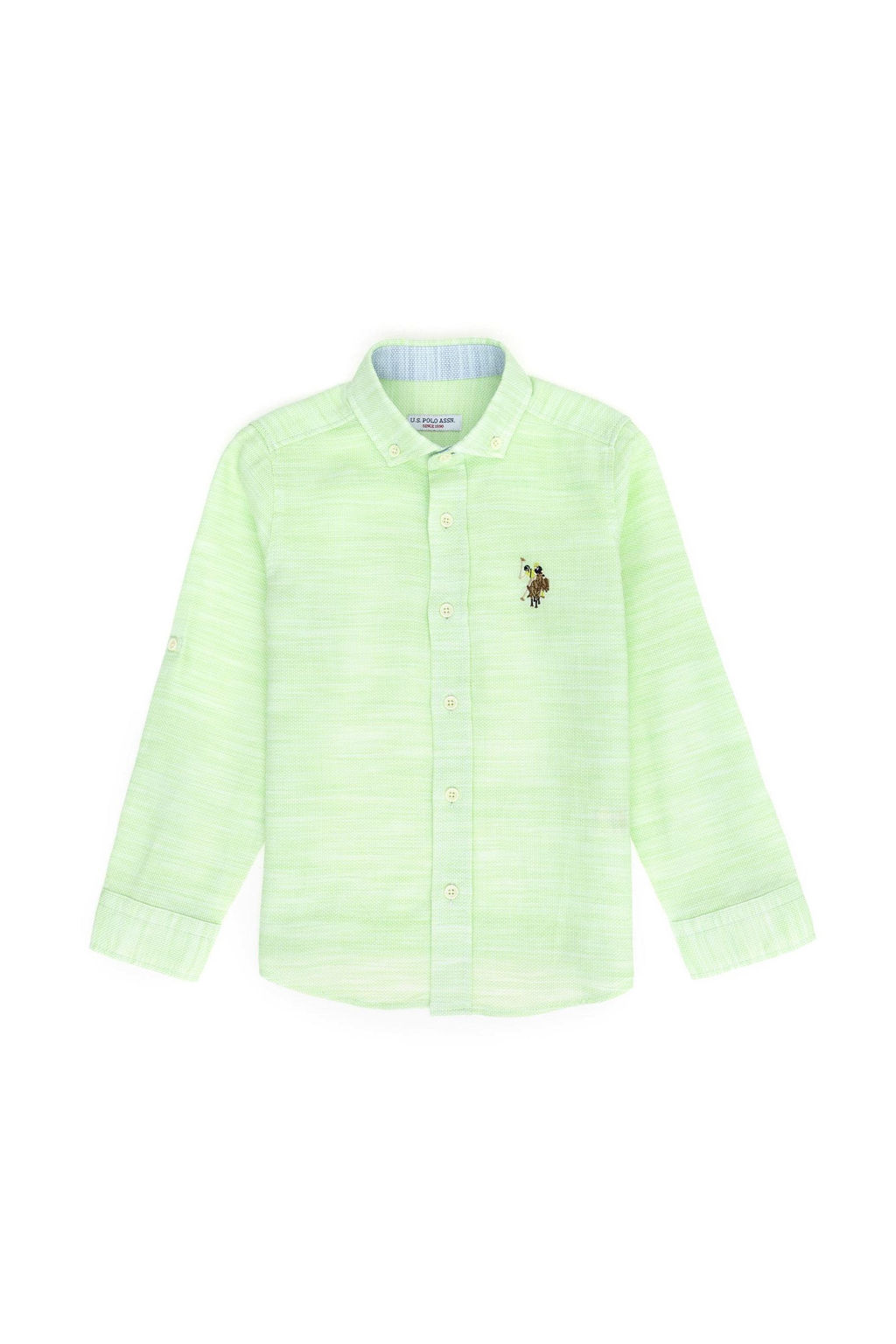 U. S. Polo Assn Неоново-желтая рубашка с длинным рукавом для мальчика - U.s. polo assn фото 2