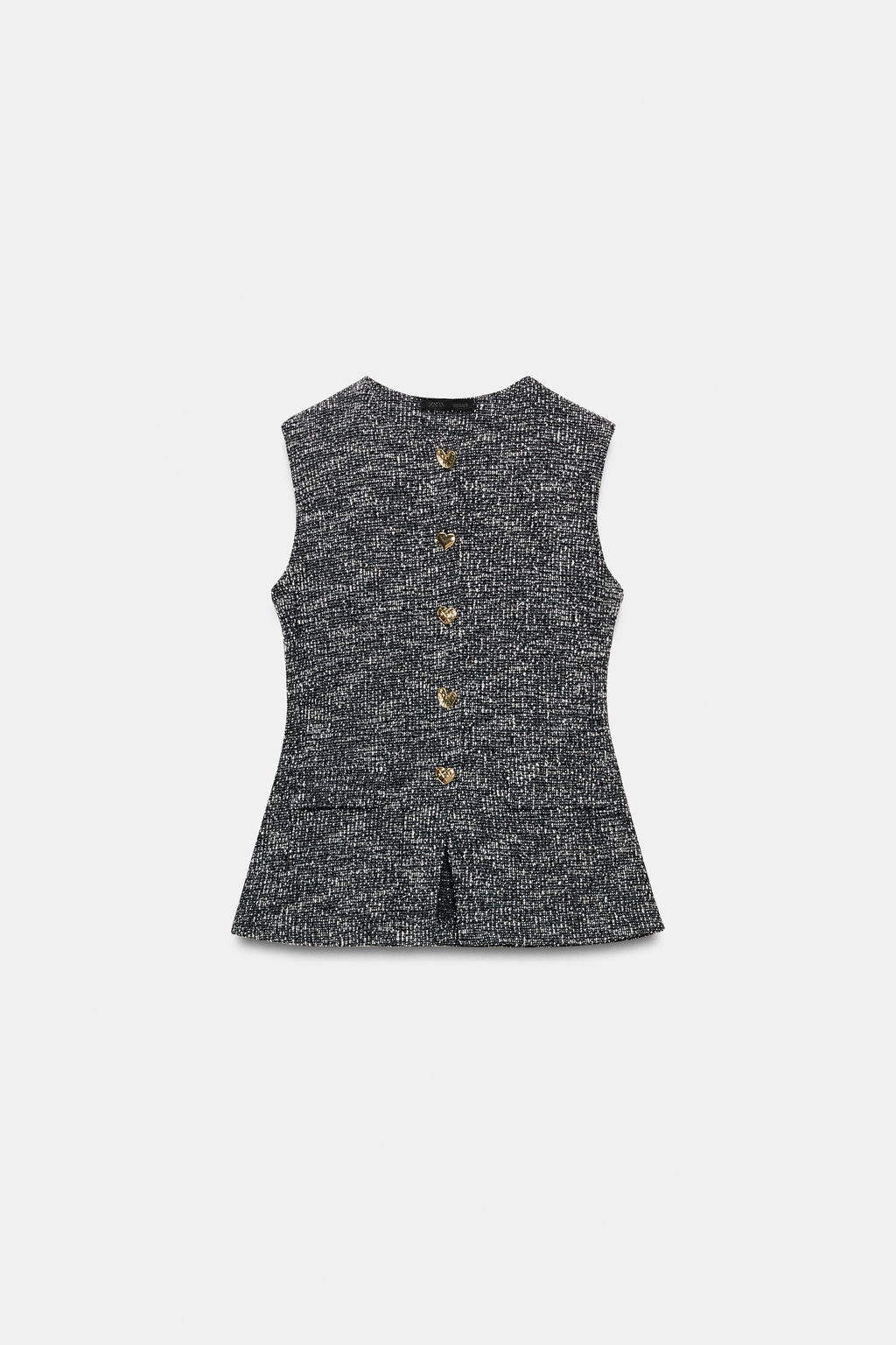 TEXTURED BUTTONED WAISTCOAT TOP - Zara фото 16