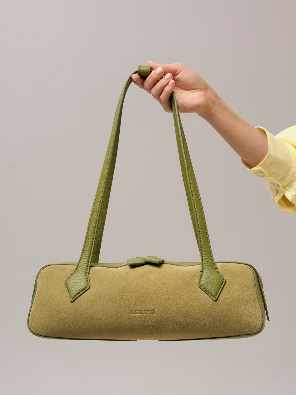 Женская сумка багет Deboro 31129 зеленый бамбук