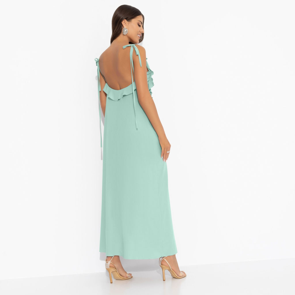 Платье с разрезом, Хорошо быть мной (мята) - Charutti фото 5