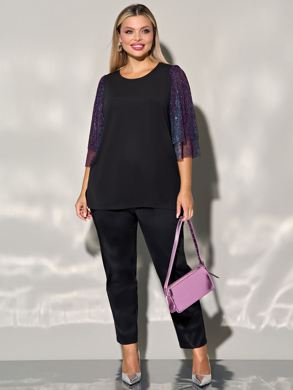 Футболка 0208-2 чёрный - Dora фото 102