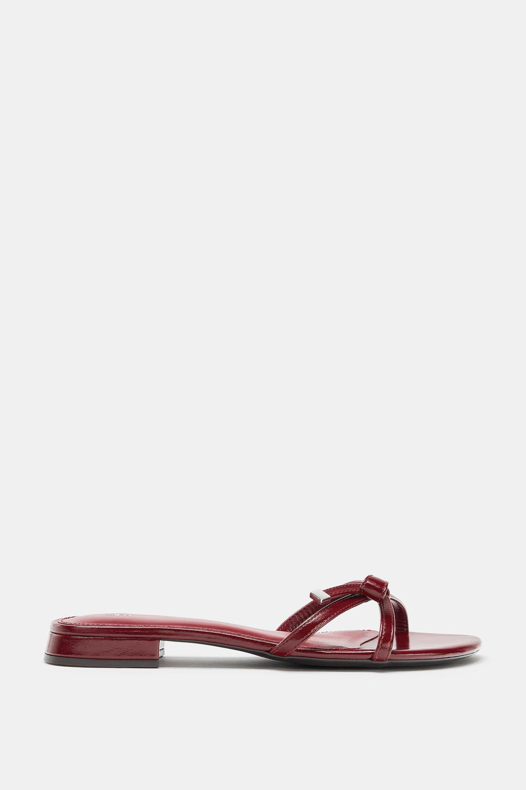 SANDALIA PLANA DETALLE LAZO / Rojo - Zara фото 2
