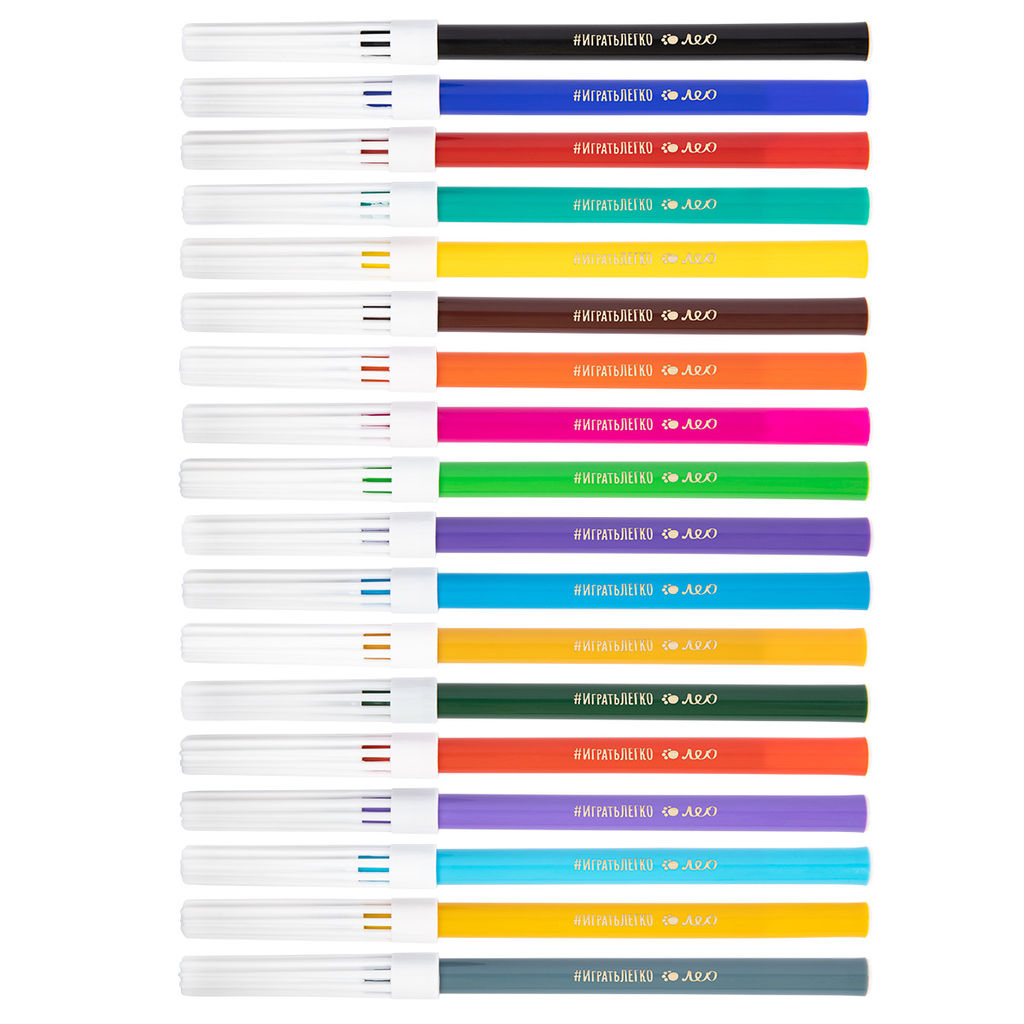 Лео Играй Фломастеры смываемые LPFPW-18 18 цв