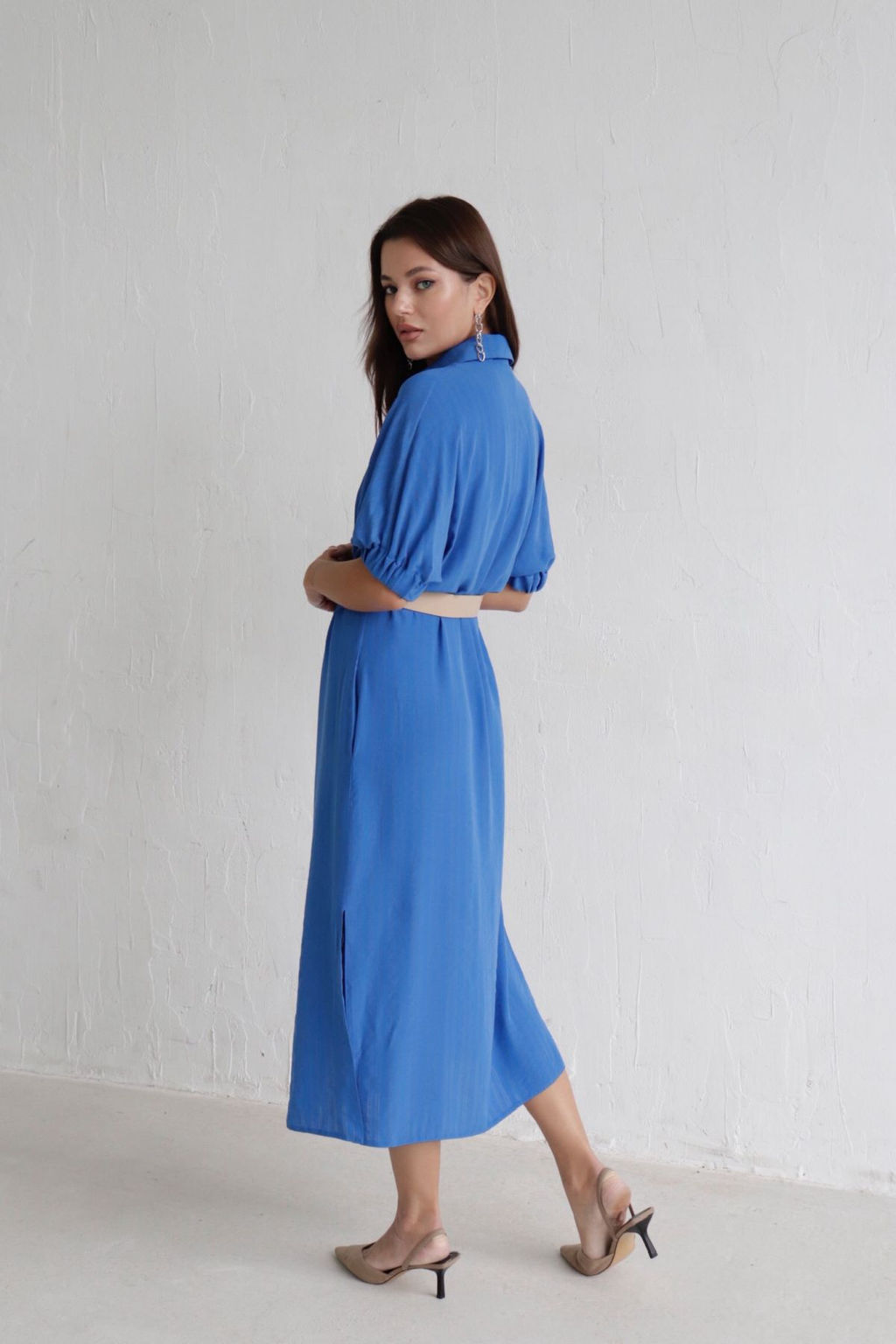 Платье-рубашка с объёмными рукавами - Martichelli фото 7