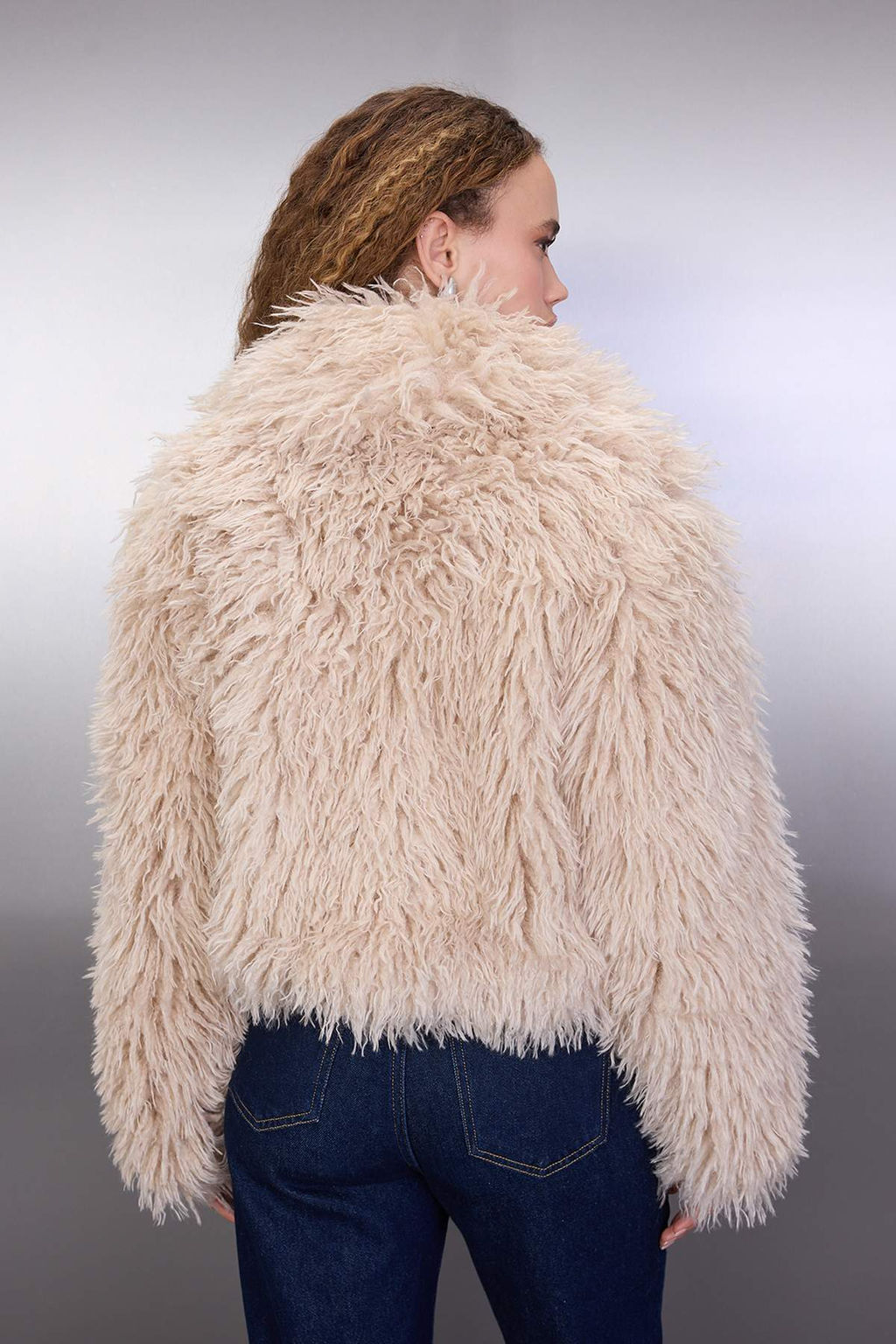 Bej Oversize Kal?p Kurk Mont TWOAW26MO00051
