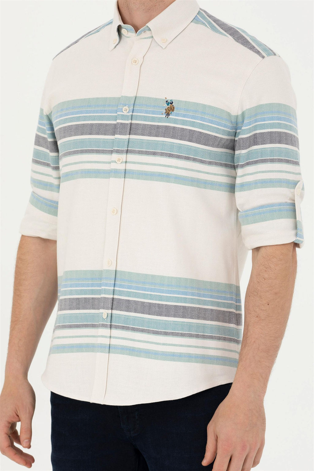 Мужская рубашка с длинным рукавом Stone - U.s. polo assn фото 6