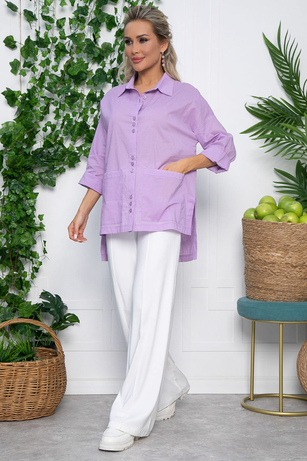 Рубашка Безупречный вкус (сиреневая) Б13626-29М - Lt collection фото 4