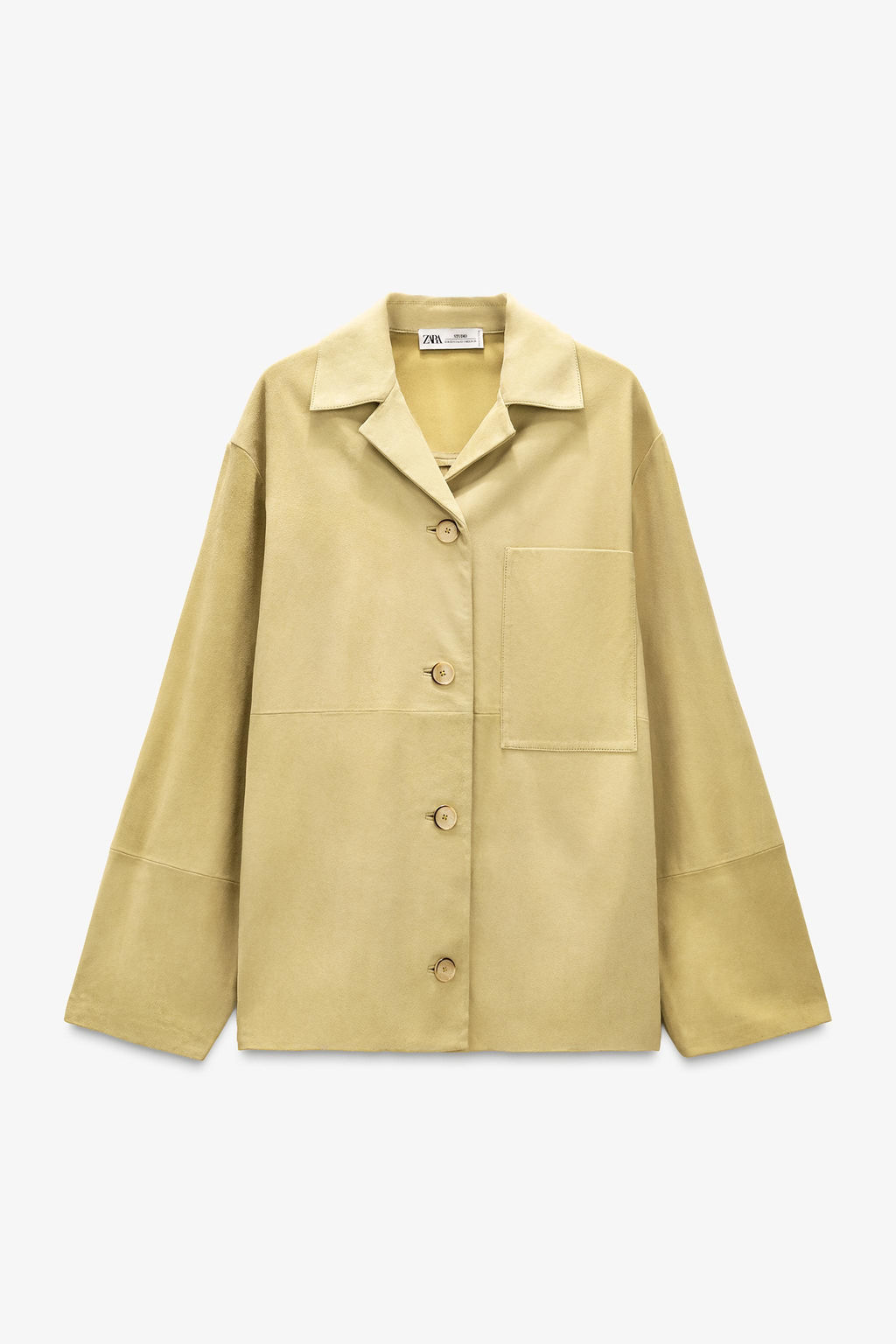 LIMITED EDITION SUEDE LEATHER POCKET SHIRT - Zara фото 14