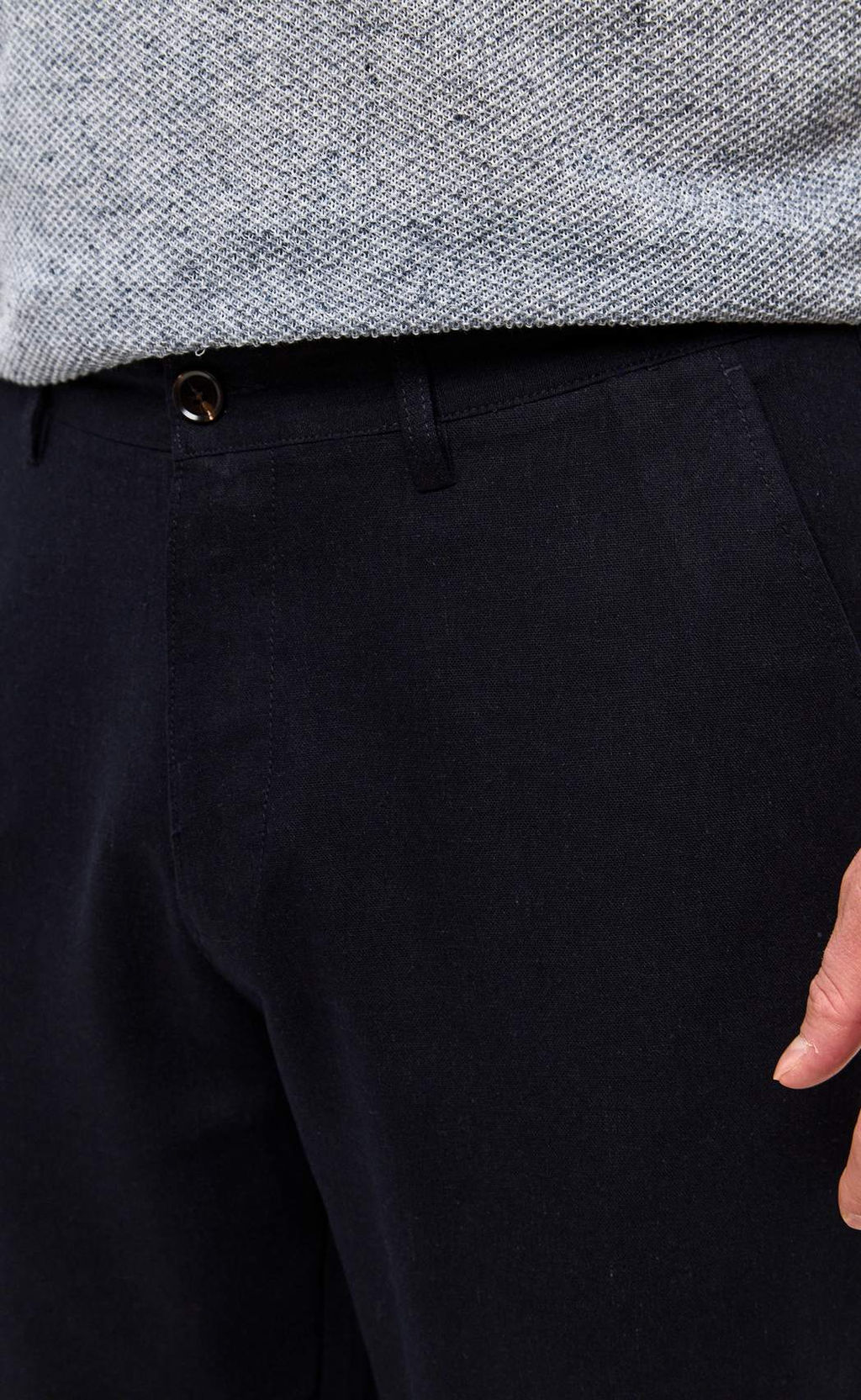 Брюки лен P511-0852Rus navy