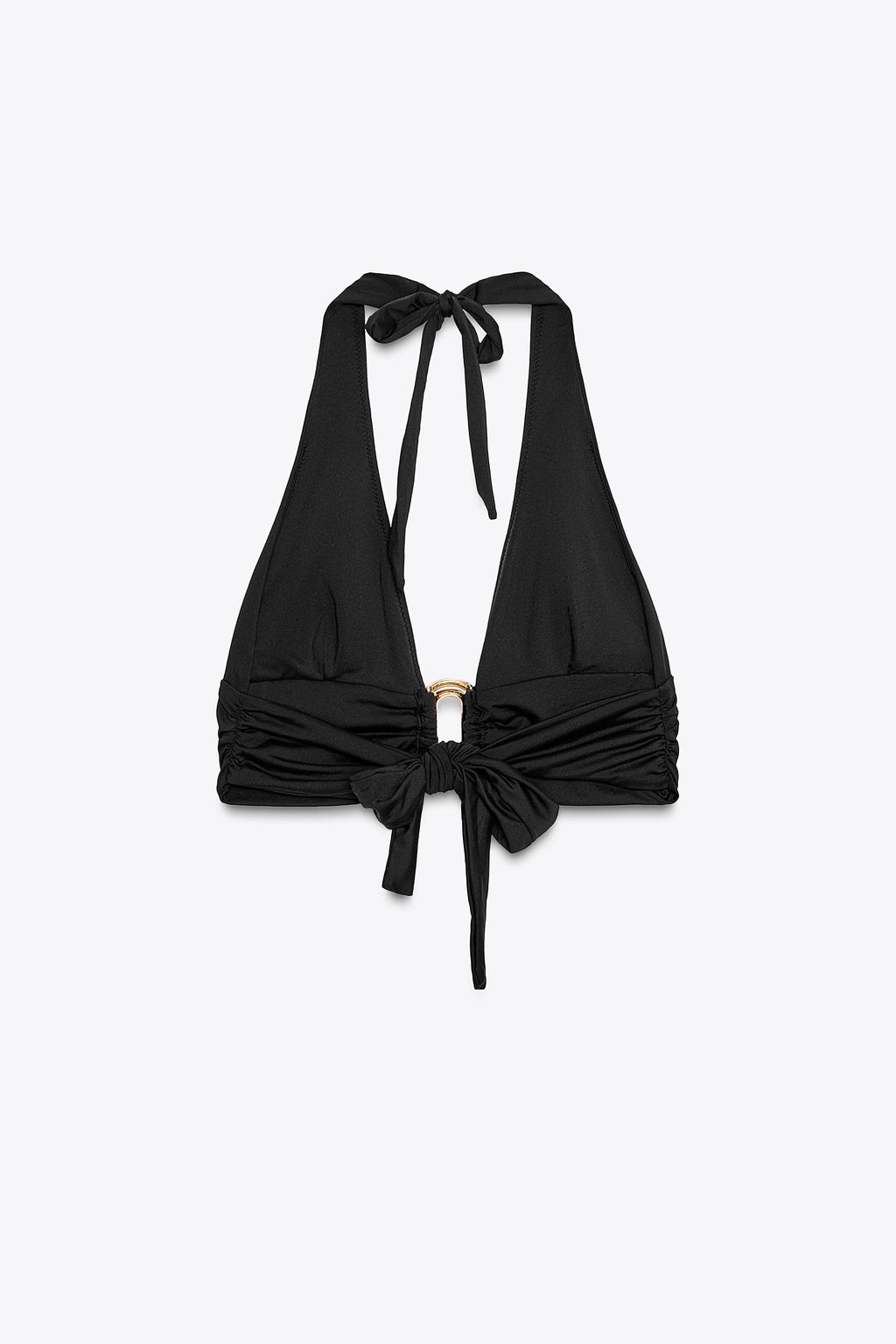 HALTER BIKINI TOP WITH METAL DETAIL - Zara фото 8