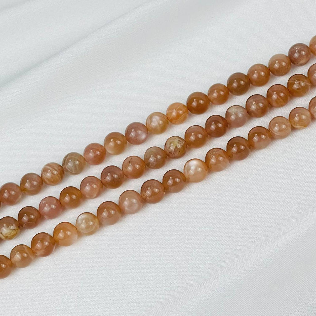 Бусины для украшений из Лунного камня (46 бусин) 39 см