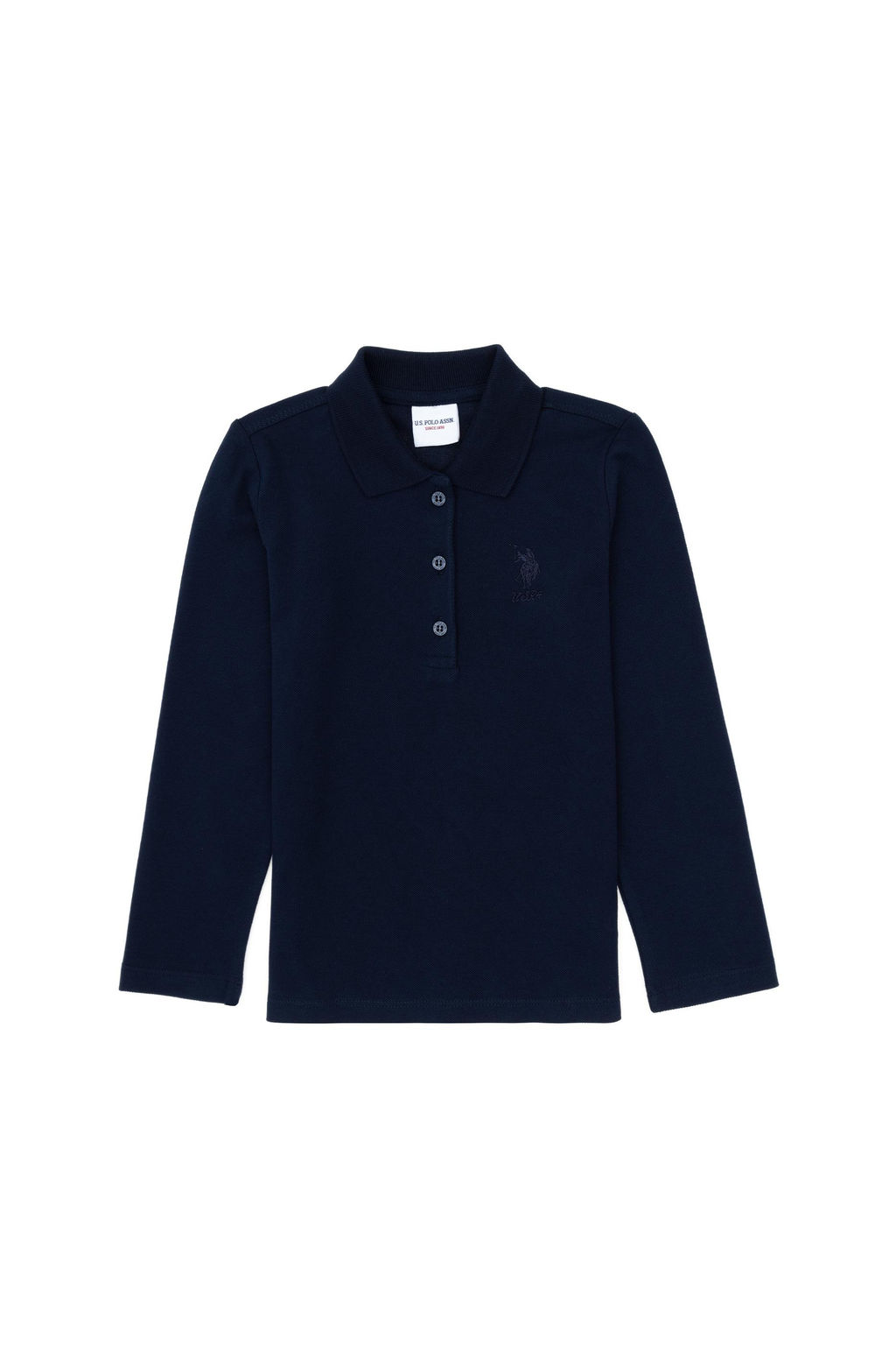 K_z _ocuk Lacivert Polo Yaka Basic Sweatshirt Sepette S_rpriz _ndirim