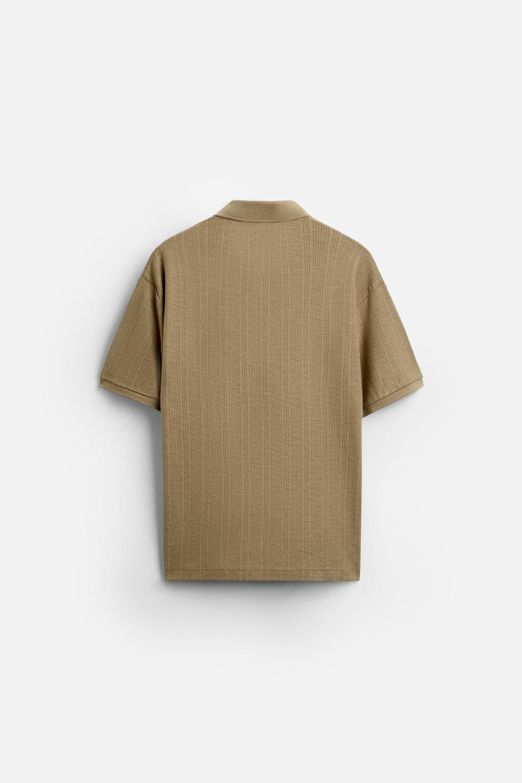 VERTICAL TEXTURED POLO SHIRT - Zara фото 35