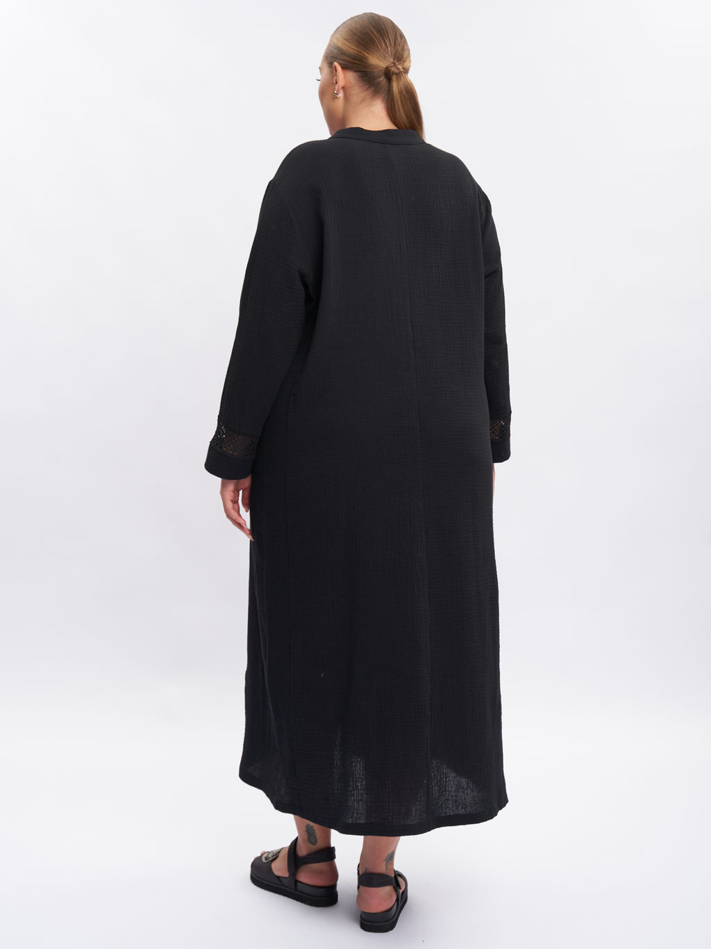Платье из муслина с кружевом PP68001BLK01 - Артесса фото 13
