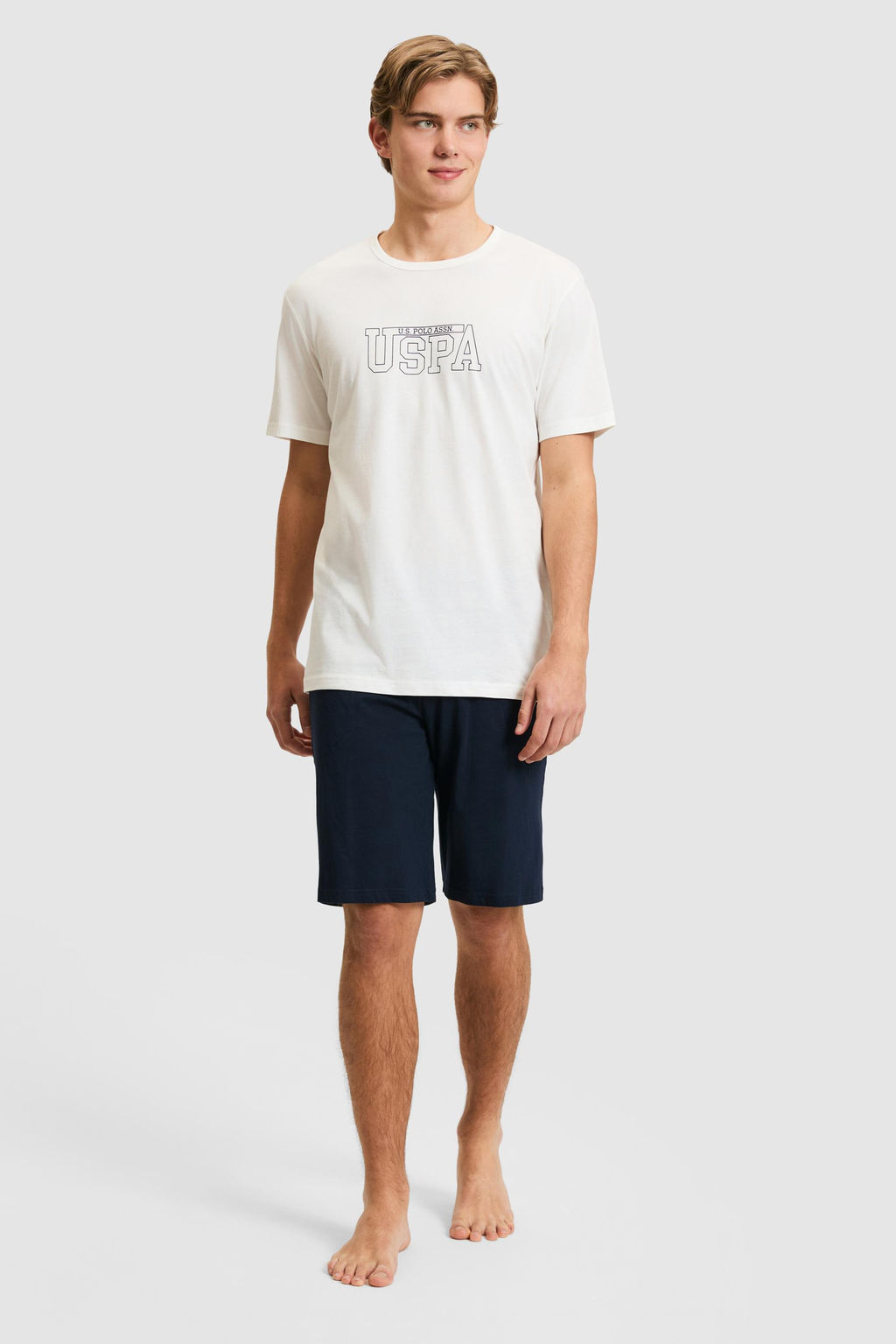 Erkek Ekru Pijama Tak_m_