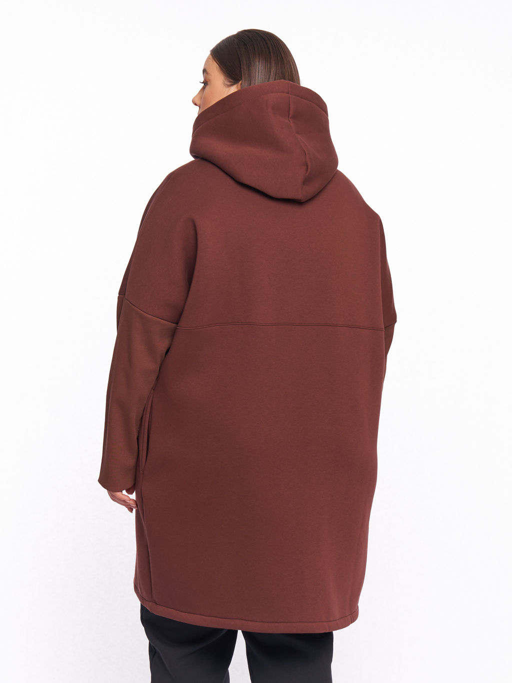 Пальто из футера PL10261BRW20