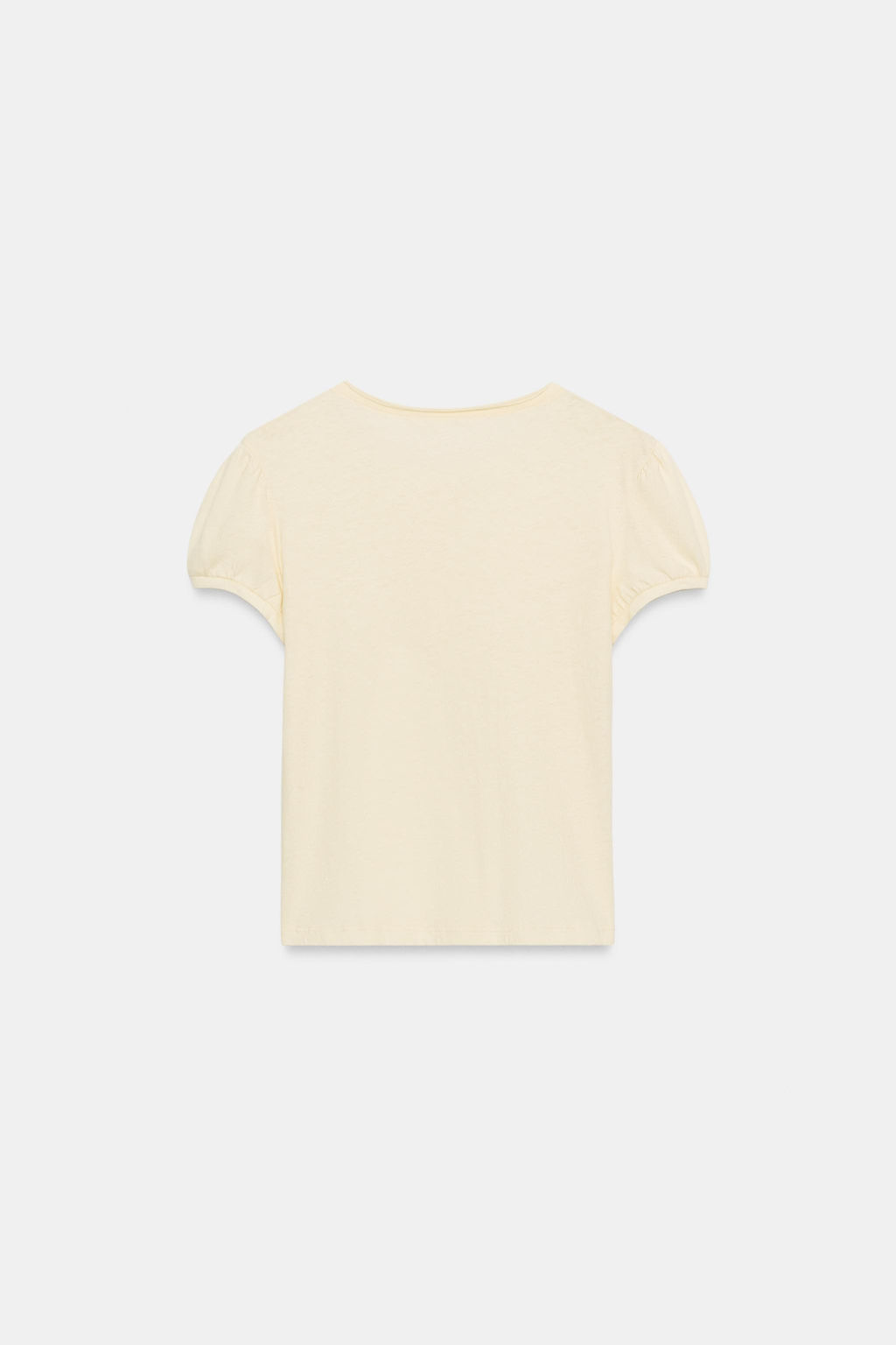 CAMISETA CUELLO PANADERO / Vainilla