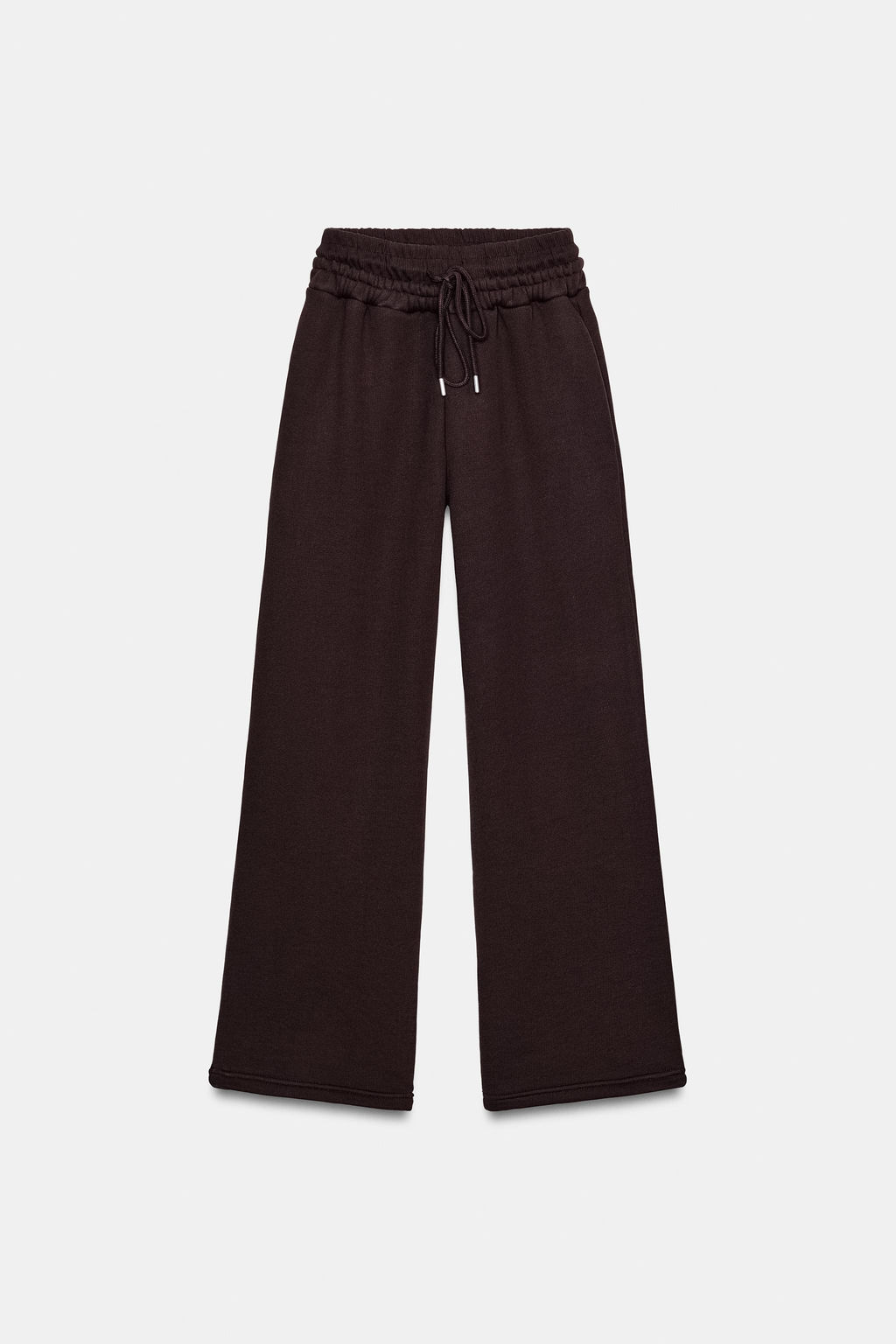 STRAIGHT-LEG PLUSH TROUSERS