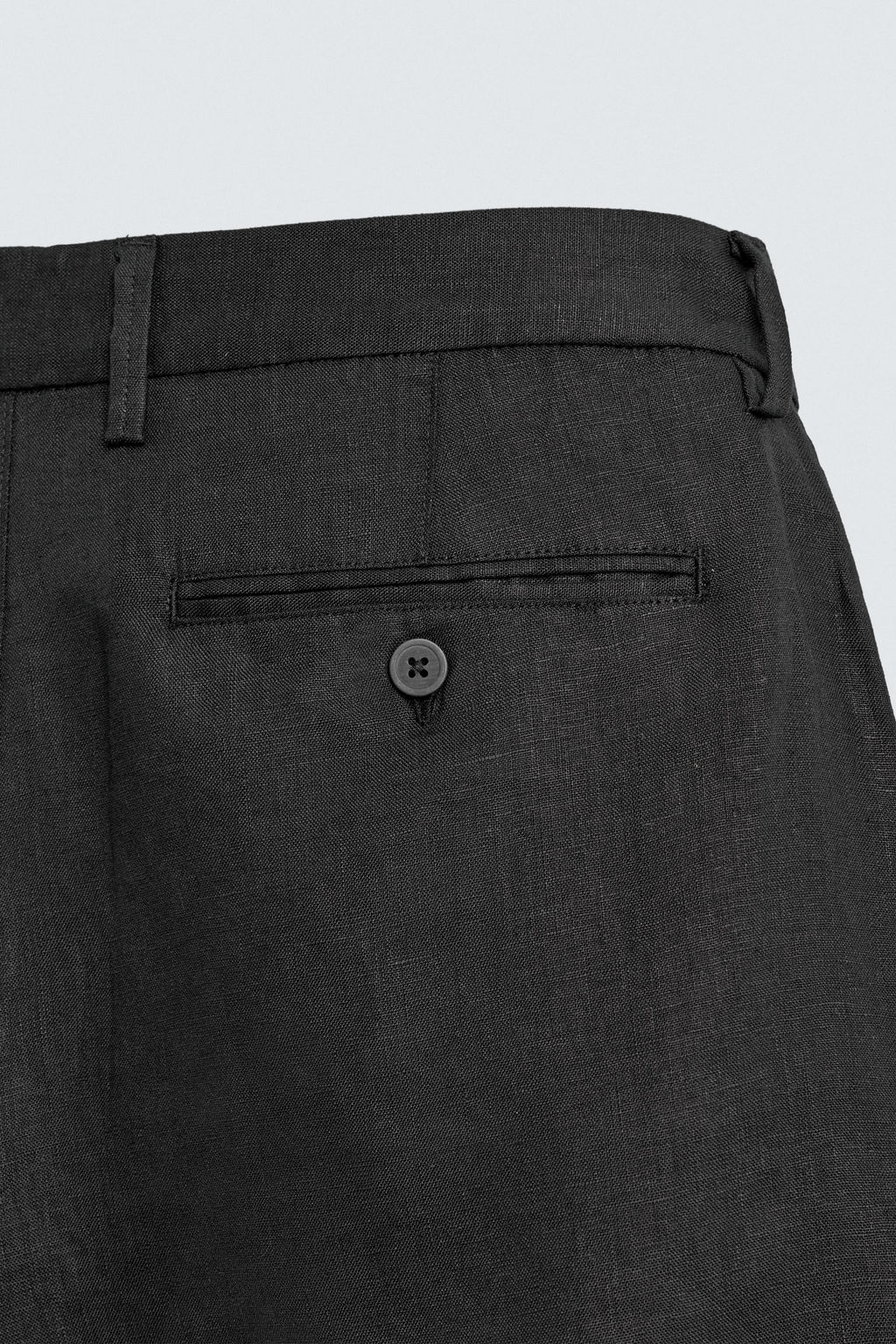 BERMUDA REGULAR FIT 100% LINO / Negro - Zara фото 10