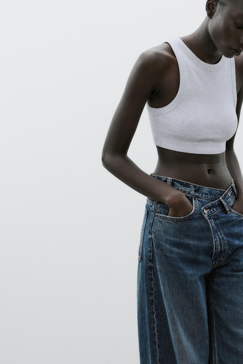 RIBBED STRAPPY TOP - Zara фото 12