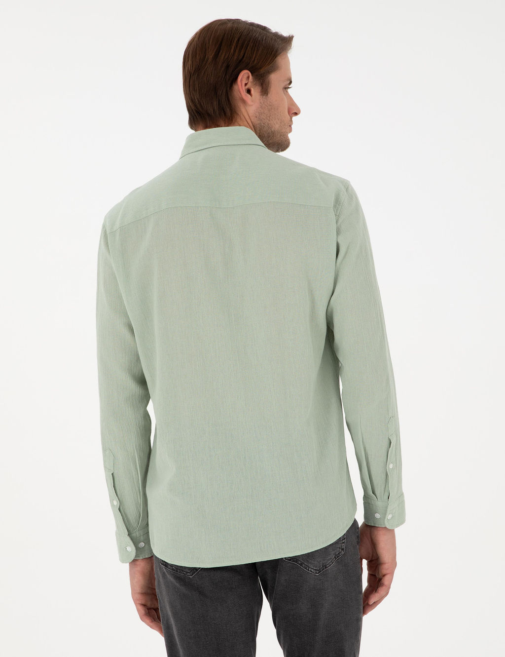 Ye_il Regular Fit Uzun Kollu G_mlek - Pierre cardin фото 5