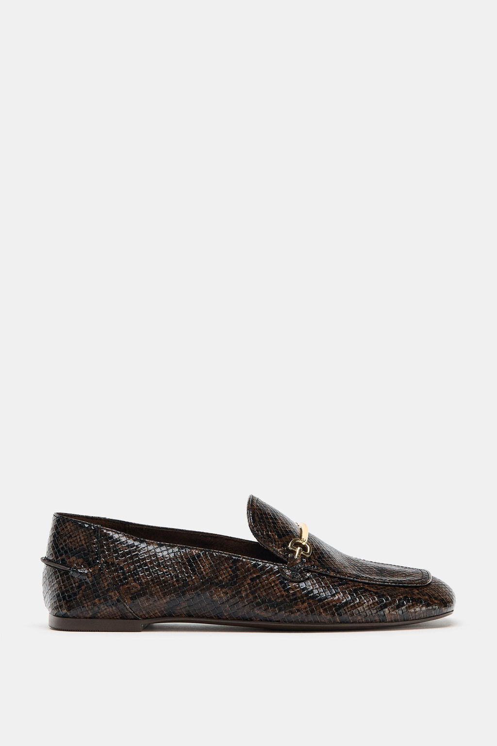 EMBOSSED LOAFERS WITH BUCKLE - Zara фото 3