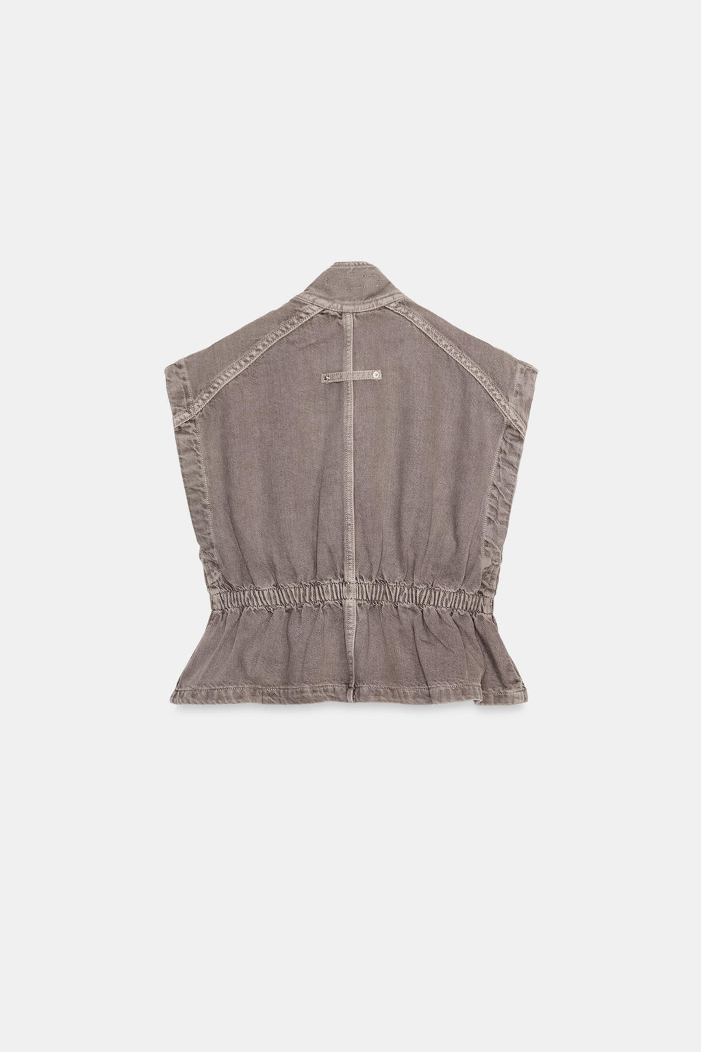 CHALECO Z1975 DENIM CUELLO SUBIDO / Marr?n vigor? - Zara фото 7