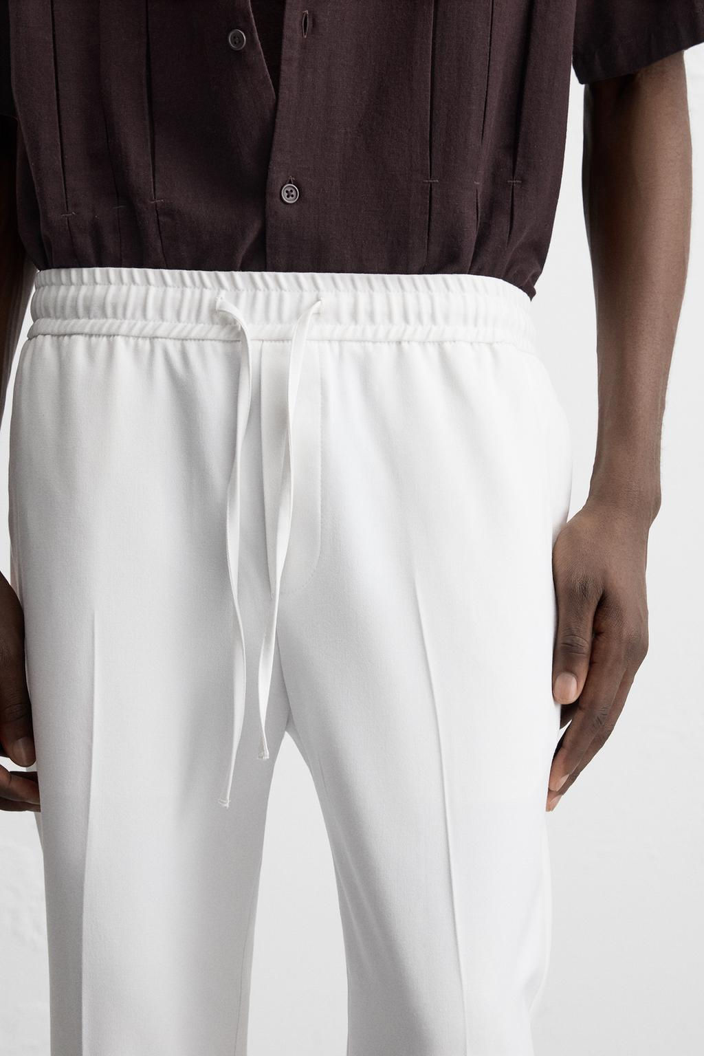 COMFORT FIT JOGGER WAIST TROUSERS - Zara фото 5