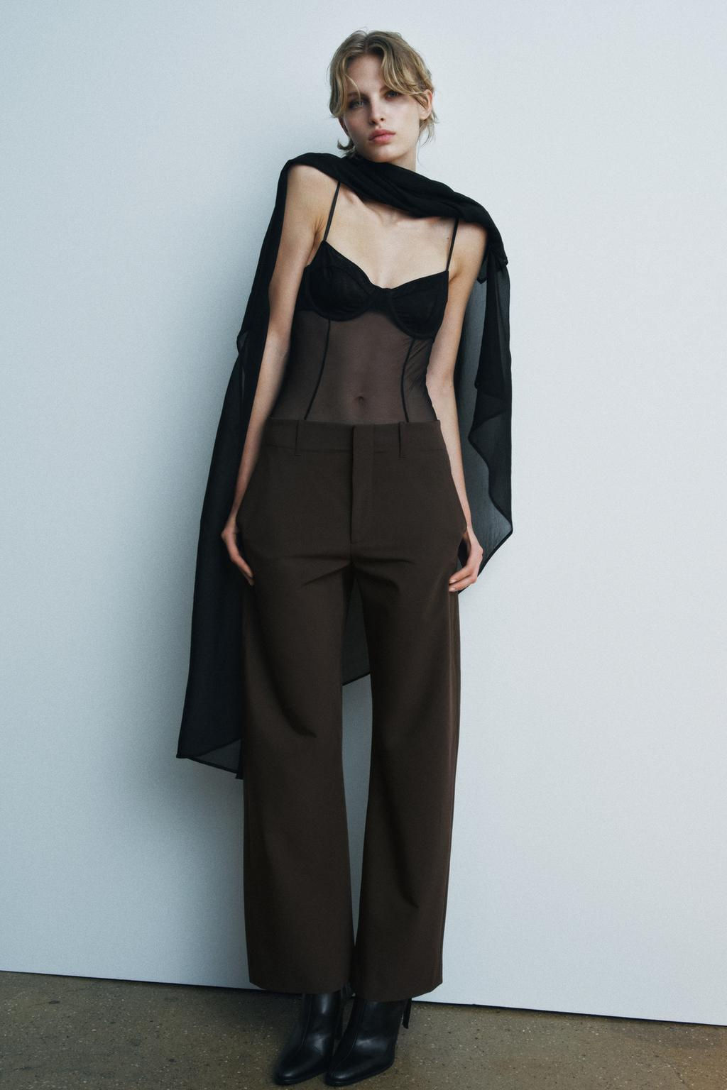 ZW COLLECTION STRAIGHT-FIT TROUSERS - Zara фото 21