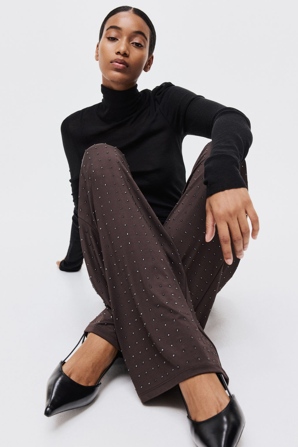 Pantal?n de punto con strass - H&m фото 3