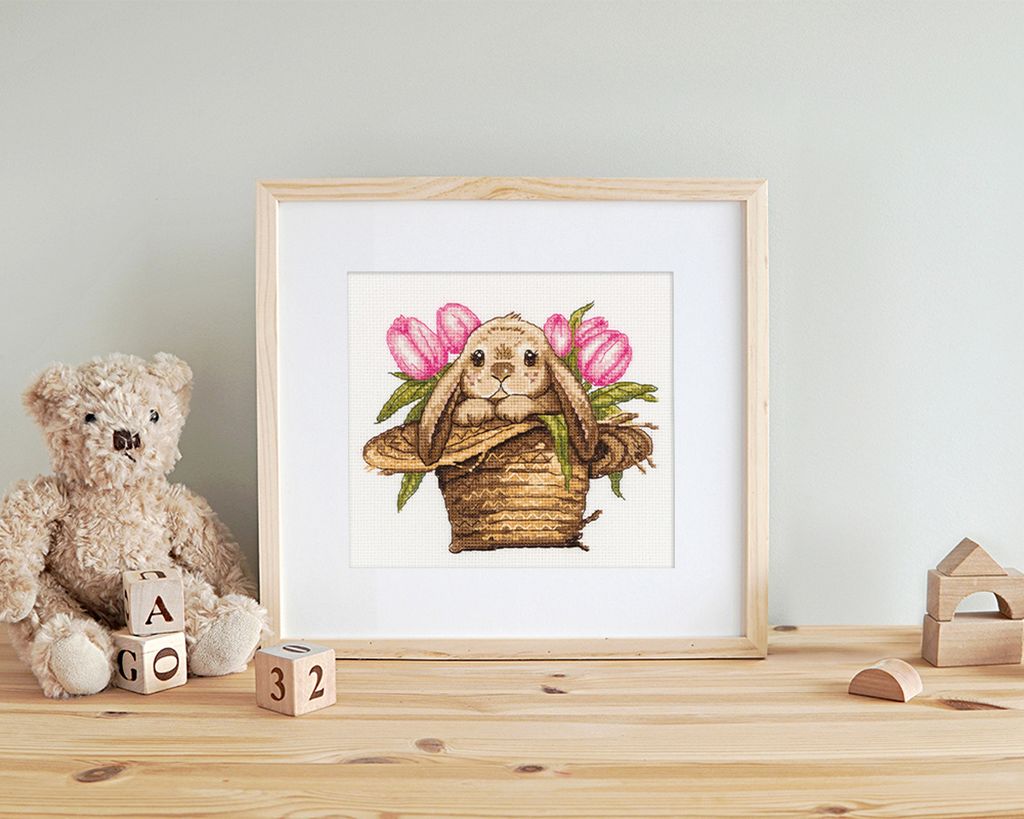 Klart набор для вышивания 8-517 Зайка в шляпе 15.5 х 17 см  фото 6