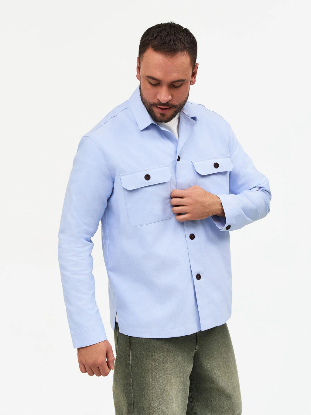 Сорочка мужская длинный рукав GREG S203/211/5472/K