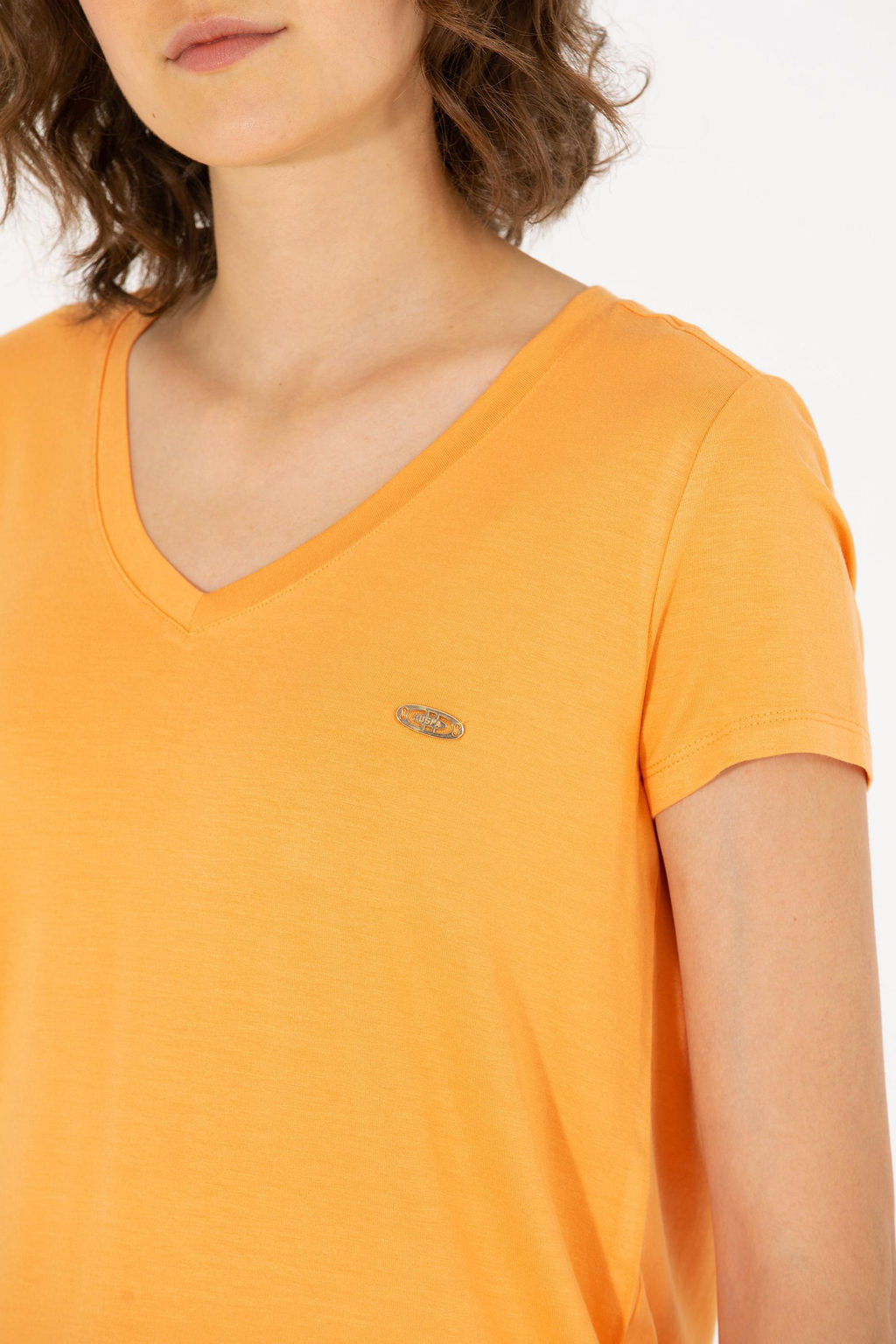 Женская оранжевая футболка Basic - U.s. polo assn фото 7