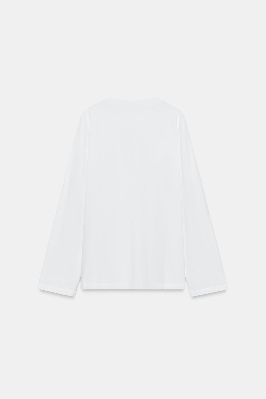 CAMISETA ESCOTE PICO ALGOD?N / Blanco - Zara фото 7