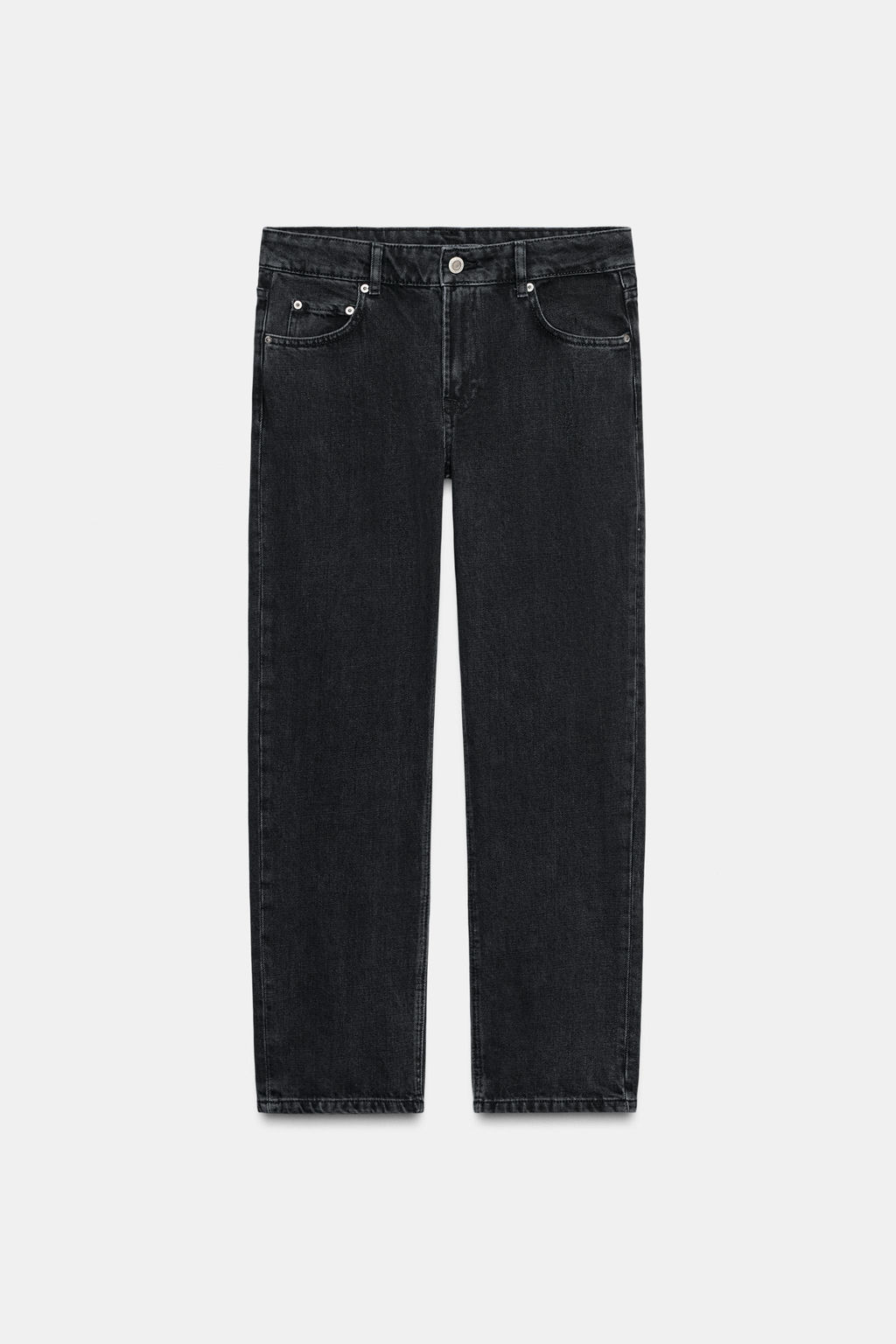 ZW COLLECTION MID-WAIST FULL LENGTH JEANS - Zara фото 6
