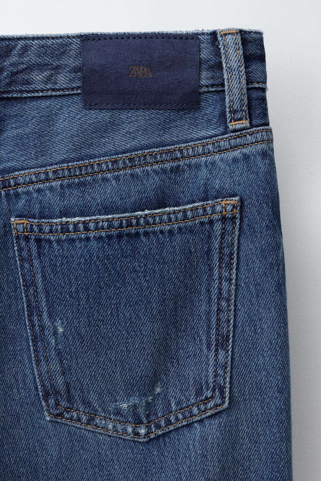 RIPPED WIDE-LEG JEANS - Zara фото 4