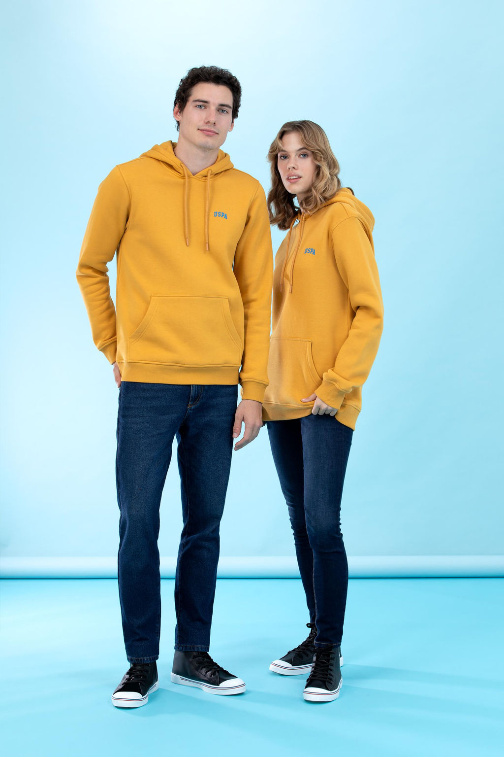 U. S. Polo Assn Базовый горчичный свитшот с капюшоном (унисекс) - U.s. polo assn фото 9